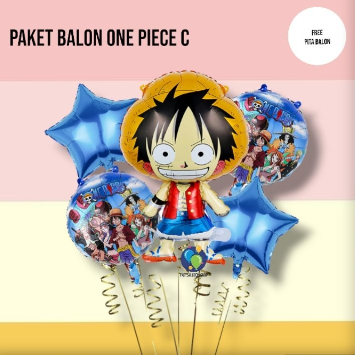 Paket Ulang Tahun Balon One Piece Anime C / Set Dekorasi Ulang Tahun