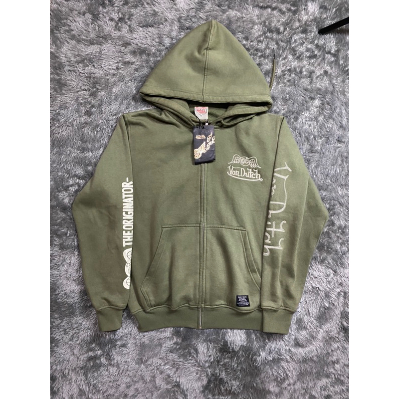 Hoodie zip Vondutch army