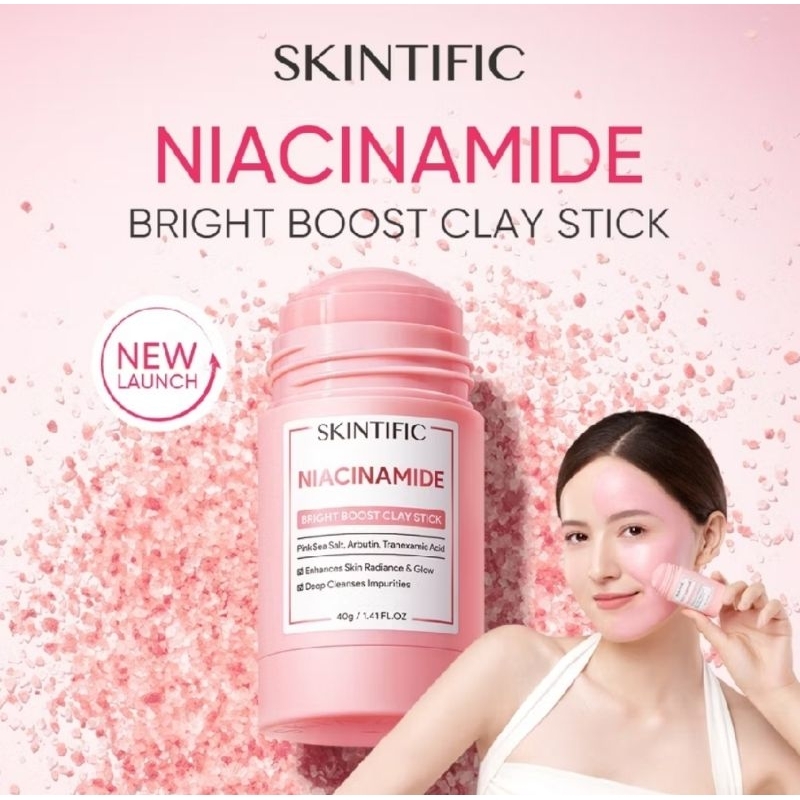 SKINTIFIC Masker Niacinamide Bright Boost Clay Stik