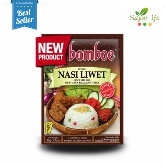 

BAMBOE Bumbu Nasi Liwet 50 Gram / Pack Spices Mix For West Java Fragrant Rice Rempah Masak Instant