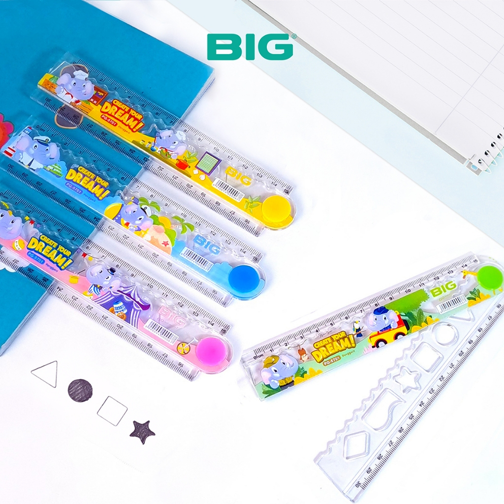 

BIG Penggaris Lipat/ Penggaris Transparan / Foldable Ruler/ Penggaris Tidak Mudah Patah Bum-E Series 30 CM PG-5701