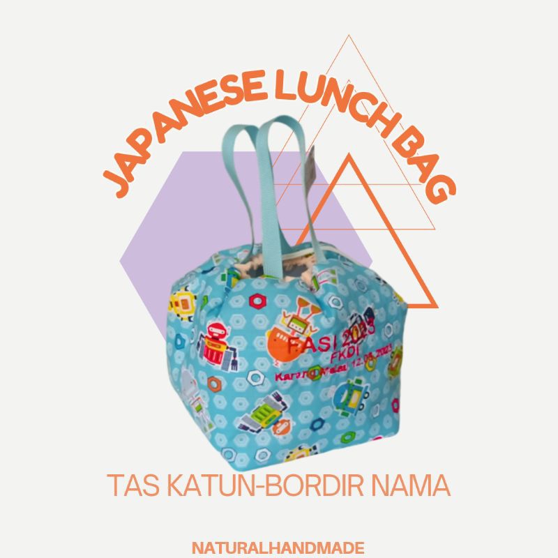 Japanese Lunch Bag Goodie Bag Katun Souvenir Ulang Tahun Anak