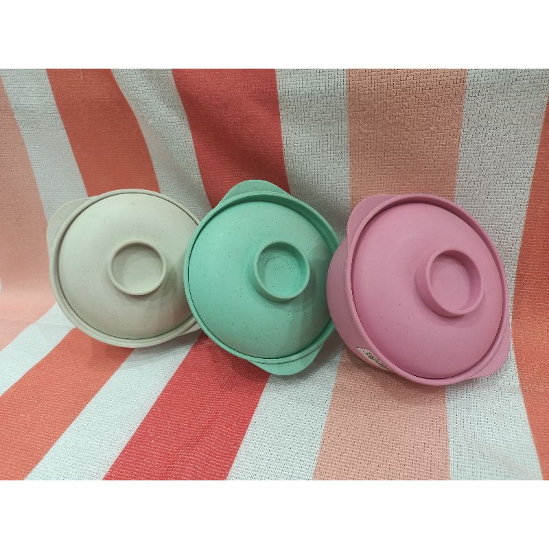 Mangkok Jerami Tutup 2 in 1 / Mangkuk Jerami / Mangkuk Makan / Mangkok  + Tutup