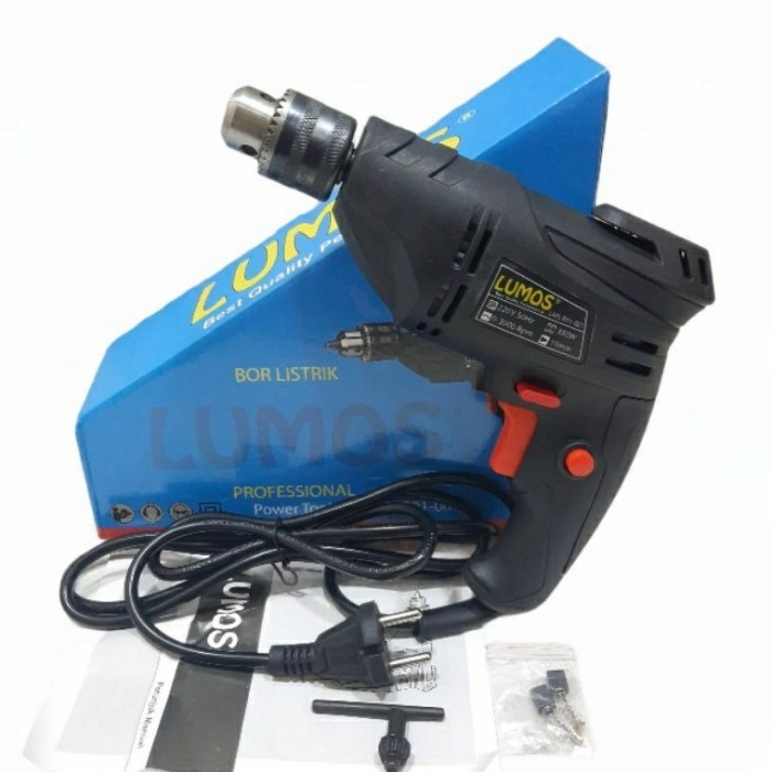 Mesin Bor 10mm LUMOS Electric Drill 10mm Bor Listrik LUMOS Bolak Balik