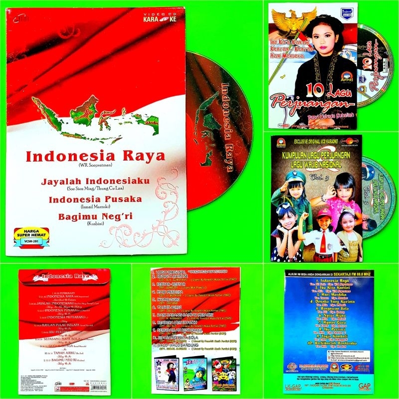 ORIGINAL VCD LAGU ANAK SEKOLAH NASIONAL INDONESIA RAYA-LAGU NASIONAL INDONESIA-LAGU KEMERDEKAAN INDO