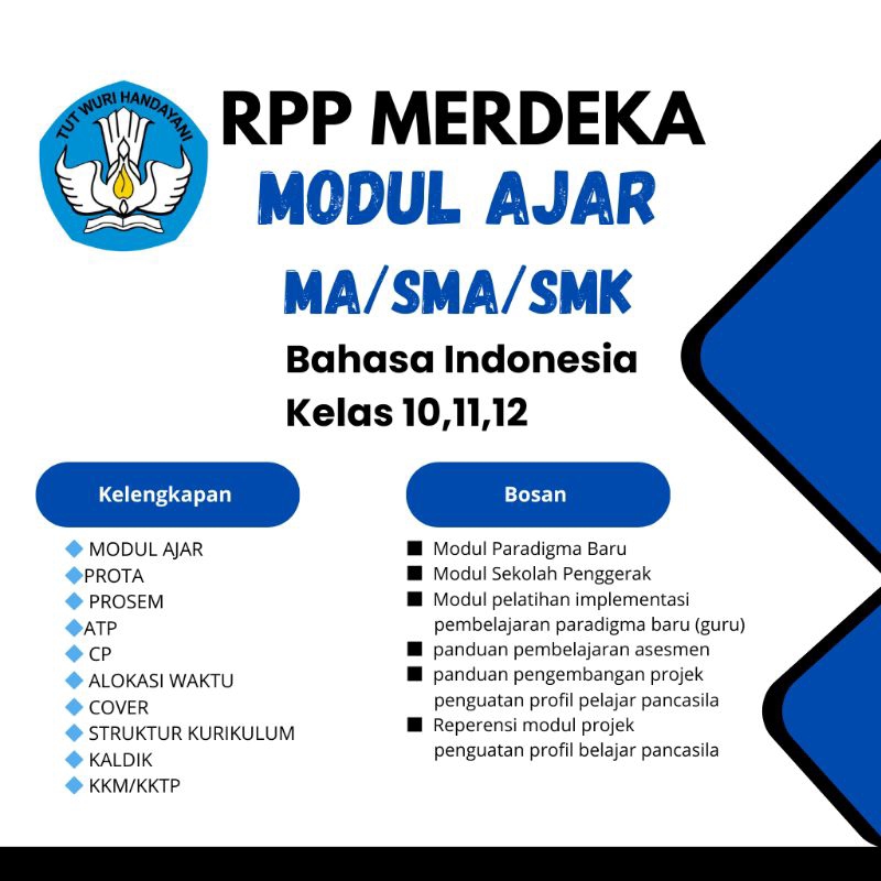 

Modul Ajar Bahasa Indonesia Kelas 10,11,12 MA/SMA/SMK Kurikulum Merdeka