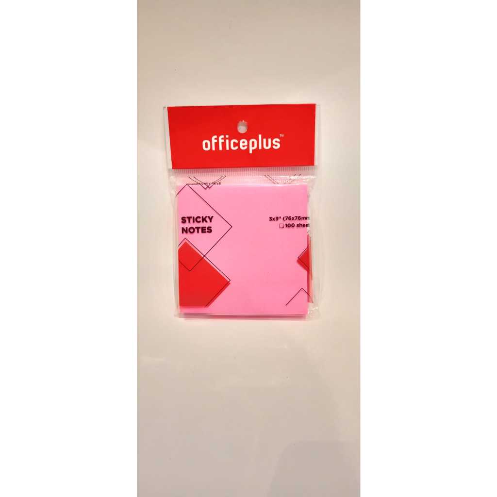 

OFFICE PLUS STICKY NOTE 3X3 100SHT NEON PINK - GRAMEDIA BSD CITY