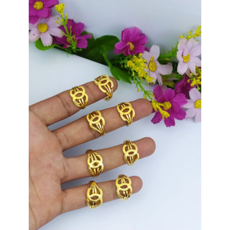 cincin sepuhan emas 24k kristal