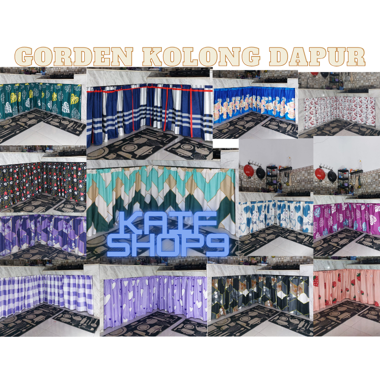 PAKET 2 LEMBAR GORDEN KOLONG DAPUR UK 100X70CM X 2 UNTUK PEMANIS DAPUR