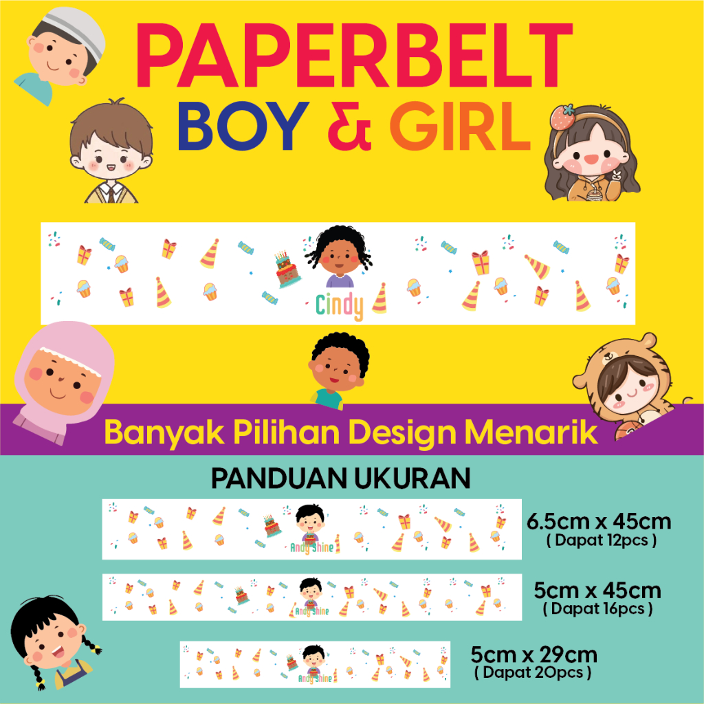 

Paperbelt Boy AND Girl Nasi Kotak Box Acara Ulang Tahun Anak Ultah premium paperbelt