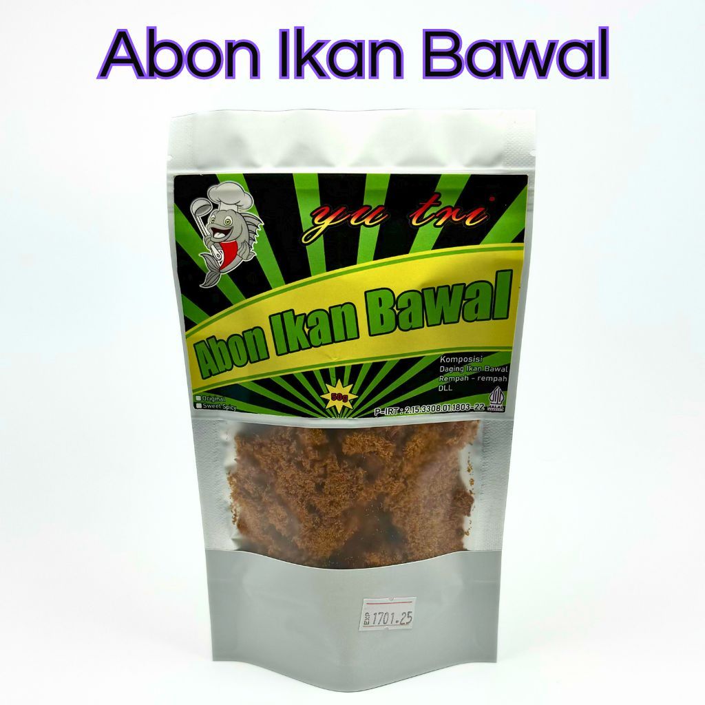 

ABON IKAN BAWAL PREMIUM FLOSS MANIS GURIH LEMBUT 50 GRAM HALAL SNACK TANPA PENGAWET