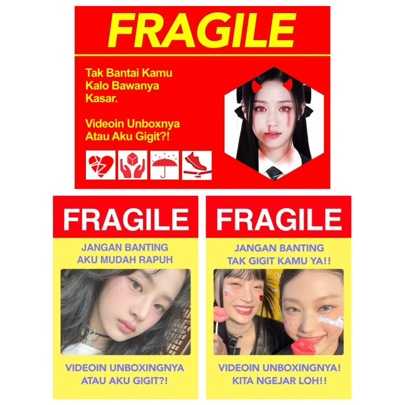 

PENAJUNG | 50PCS MURAH GROSIR STICKER FRAGILE KPOP LUCU AESTHETIC (newjeans, enhypen, babymonster, riize, zerobaseone zb1, nct dream 127, illit, dll)