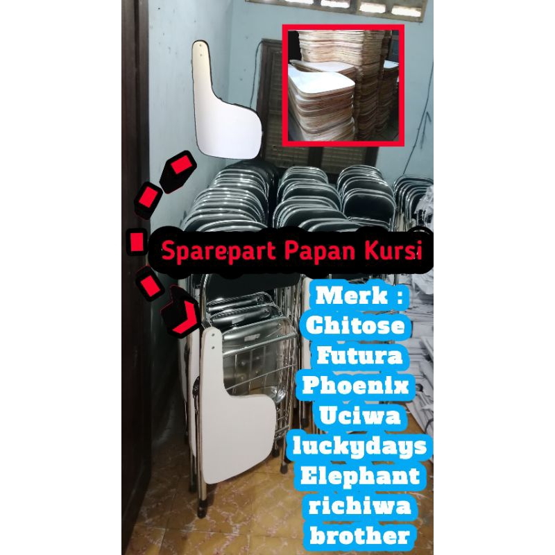 Sparepart Papan Kursi Kuliah Mahasiswa / Kursi Lipat Besi / Kursi Mahasiswa / Kursi Training Chair