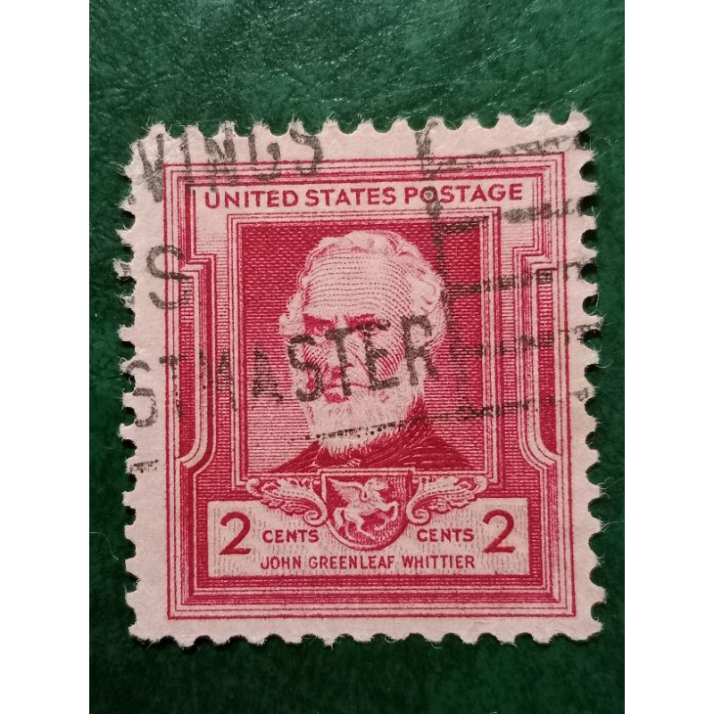 

Prangko USA 2 Cents Jhon GreenLeaf Whittier Tahun 1940 USED