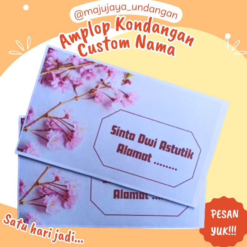 

Amplop Kondangan Custom Nama | Murah | ukurang 15x9 cm | Isi 1 pack 50 pcs