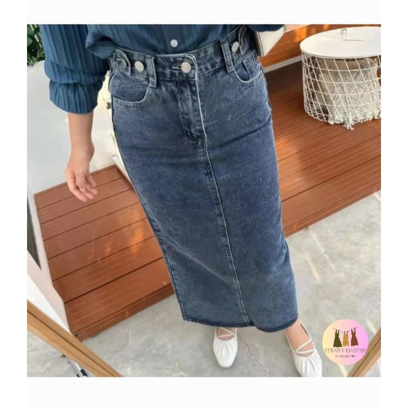 Rok span jeans THEANA SHIRT JEANS / Rok sepan theana