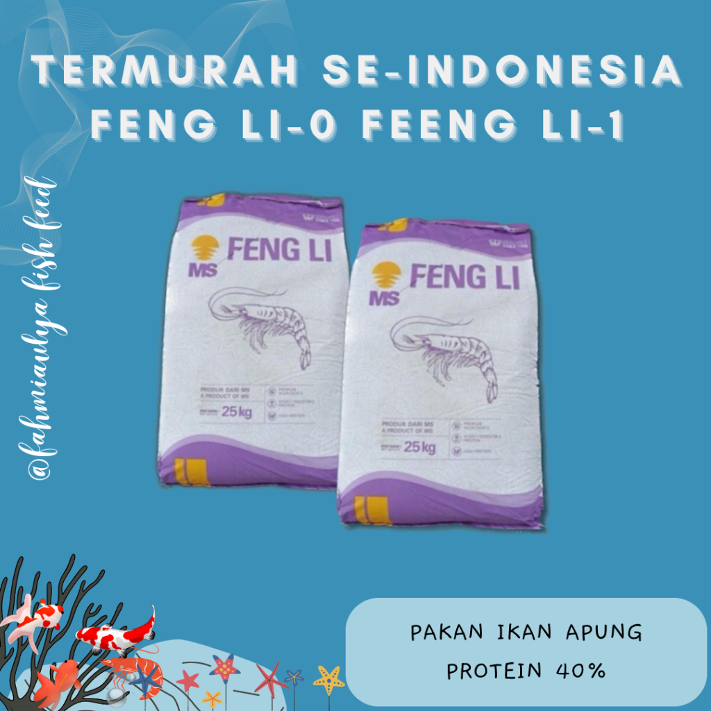 FENG LI-0 FENG LI-1 PAKAN UDANG PAKAN GUPPY | Pakan Alternatif Pengganti Cacing