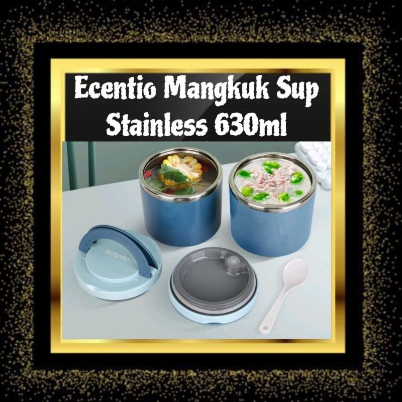 ECENTIO MANGKUK SUP STAINLESS/ CANGKIR SUP ECENTIO / TERMOS NASI / TERMOS SUP MINI