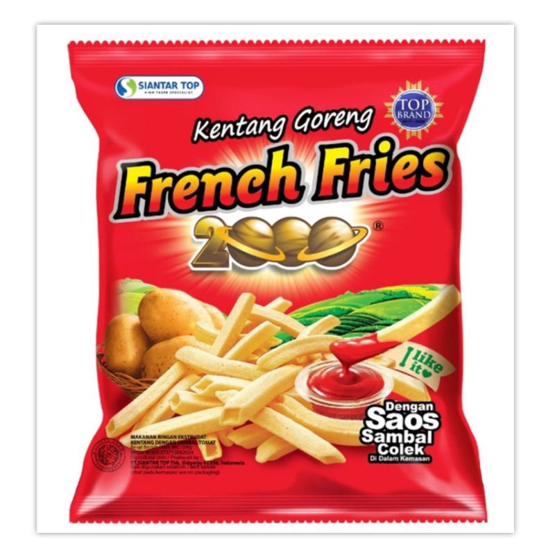 

French Fries Siantar Top 24 gr Kentang Goreng Snack Cemilan