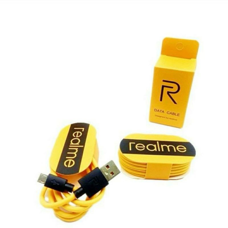 Navara - kabel data Realme Original Type C / micro usb cable Charging kuning 1 meter Ori copotan