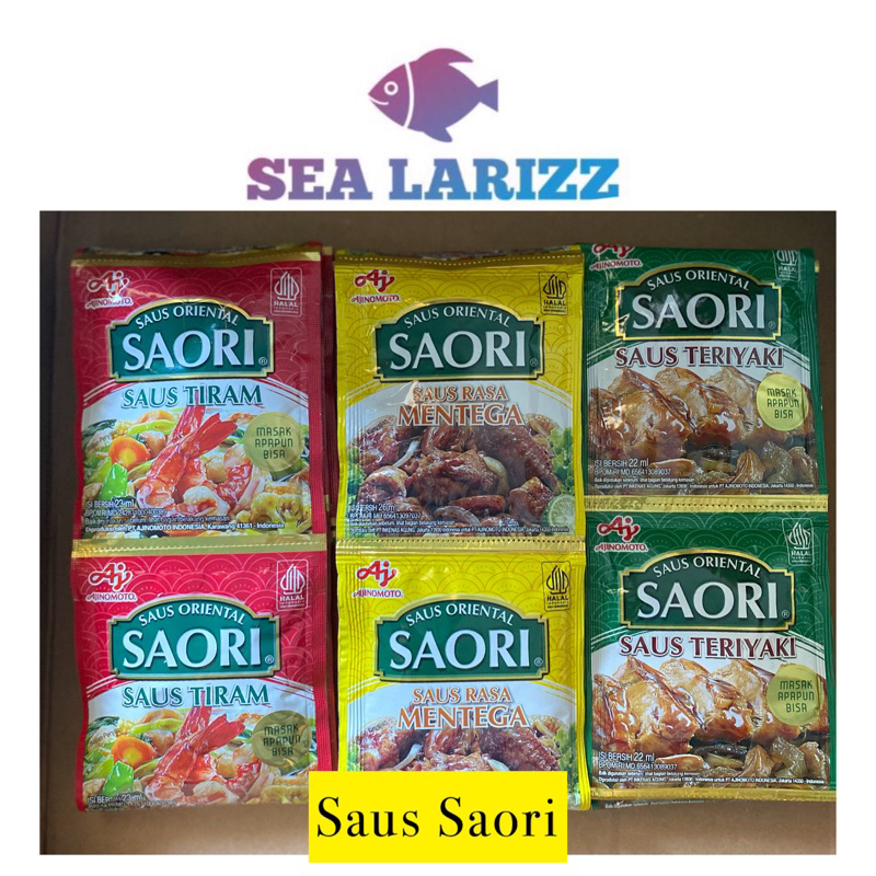 

Saori / Saori Saus Tiram / Saori Saus Mentega / Sapri Saus Teriyaki / Saori Saus Bulgogi / Saos Bulgogi / Saos BBQ / Saos Mentega