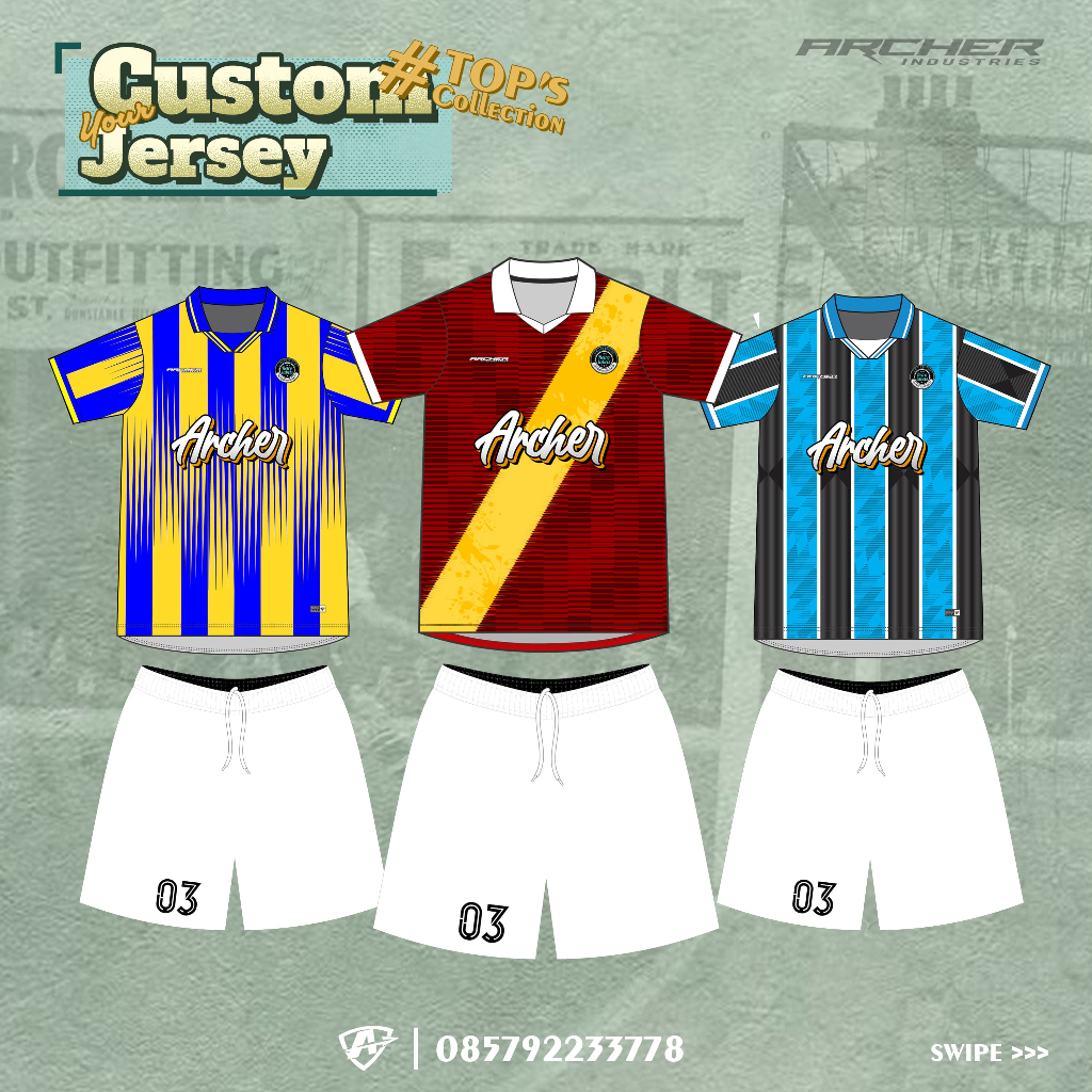 CUSTOM JERSEY RETRO CLASSIC SATUAN JERSEY FUTSAL & JERSEY SEPAK BOLA PRINTING SATUAN