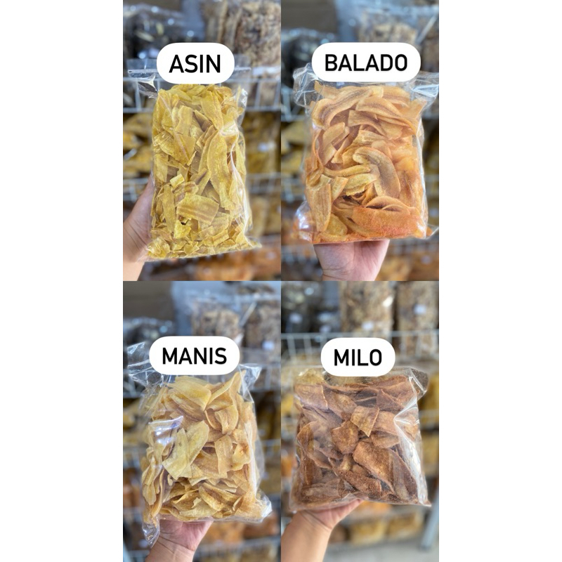 

Keripik Pisang 250gr 3 Varian Rasa Asin / Manis / Balado / Milo