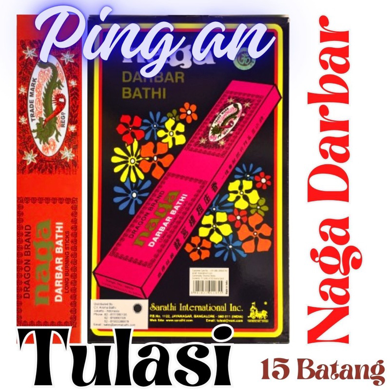 Dupa Hio India Aromaterapy Tulasi “NAGA DARBAR” 15 Sticks Kotak Merah