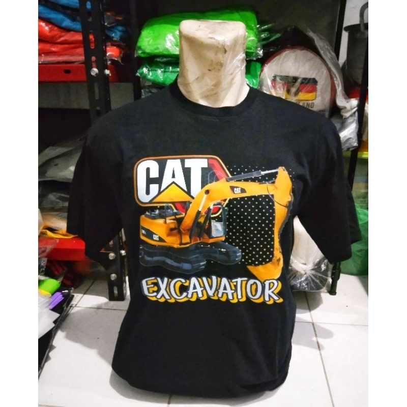 Kaos baju cat excavator/kaos sablon DTF pria wanita