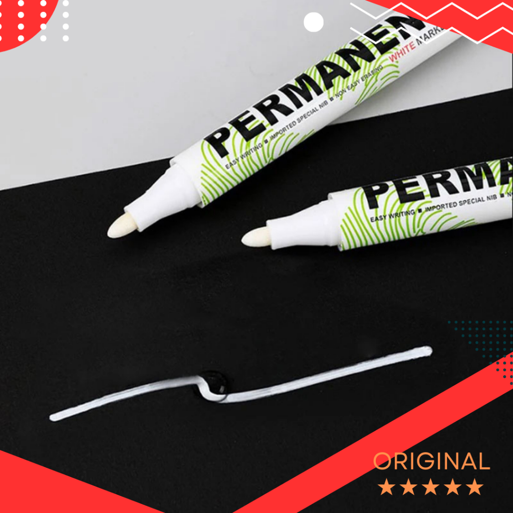 

WHITE MARKER Spidol Ban Permanen Oil Based Marker Waterproof 2mm [COD] BAYAR DITEMPAT ORIGINAL BARU [GOSEND][GRAB][GROSIR][MURAH]