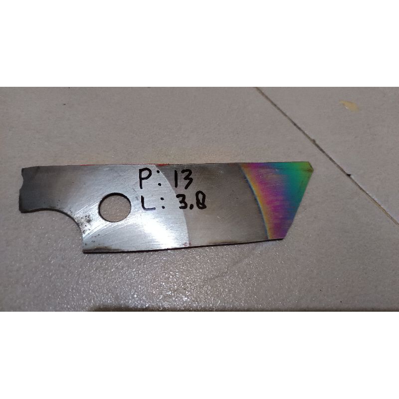 Baja HSS Julia M42 Pelangi Bahan Pisau Potongan 13cm