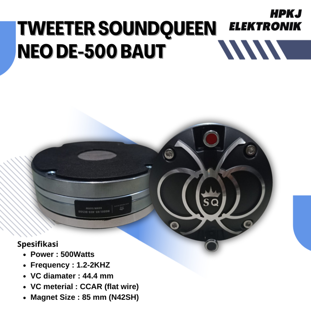 DRIVER TWEETER SOUNDQUEEN NEO DE 500 Tweeter Sound queen DE500 NEO DE-500