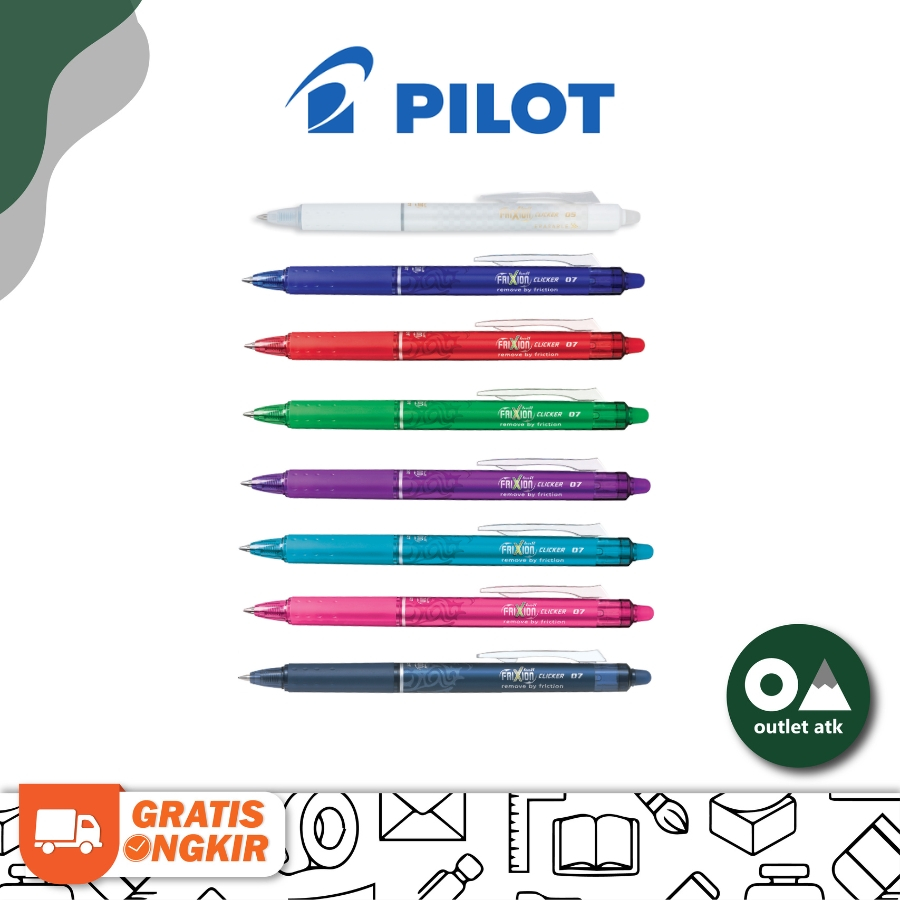 Pilot Frixion Erasable Pen 0.7mm Colors - Pulpen hapus original Jepang