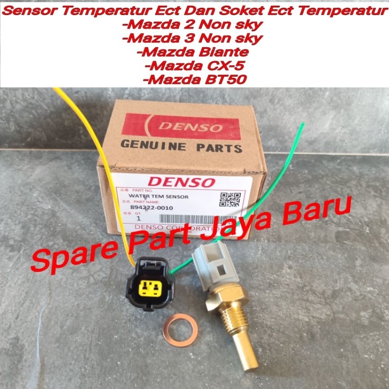 Sensor Ect Temperatur Dan Soket Ect Mazda 2 Mazda 3 Denso