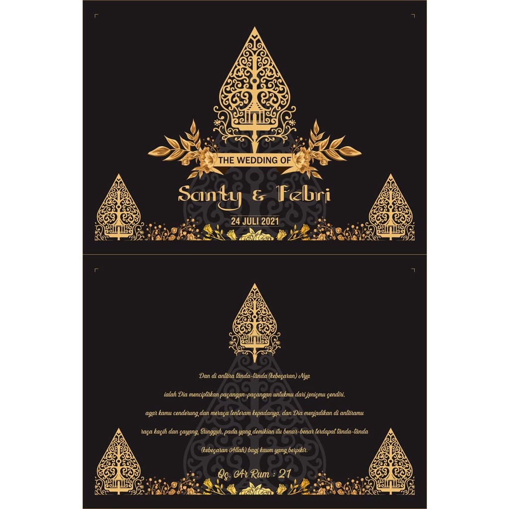 Guest Book Custom Nama / Adat Jawa / Buku Tamu Pernikahan