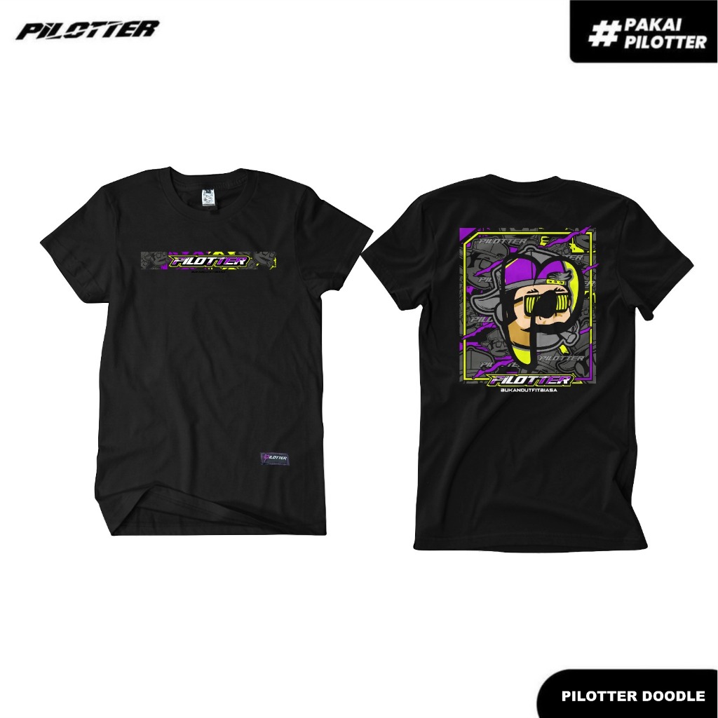 KAOS PILOTTER DOODLE ORIGINAL FREE STIKER KAOS PILOTER KAOS BRAND PILOTTER KAOS PRIA KAOS WANITA