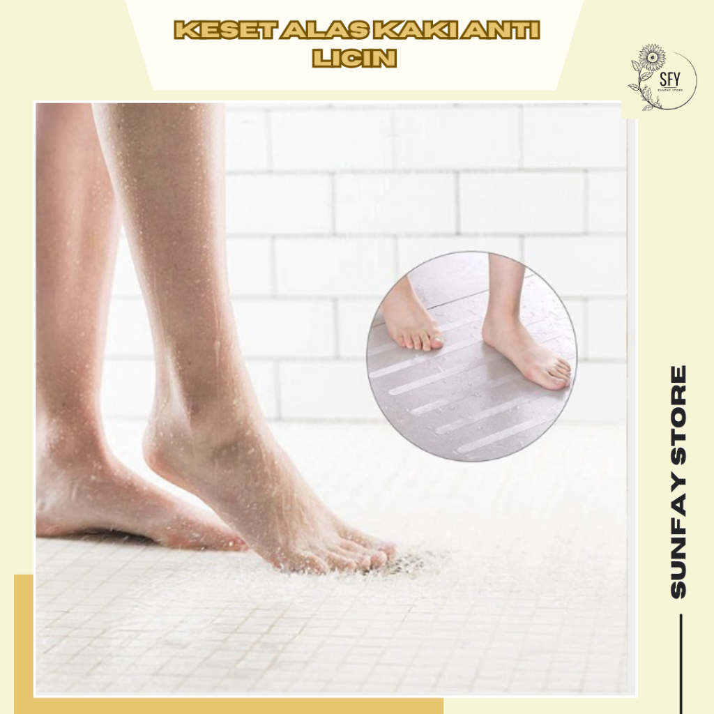 SUNFAY Stiker Anti Slip Anti Licin Lantai Kamar Mandi Bathub Shower / Stiker Anti Slip Kamar Mandi /