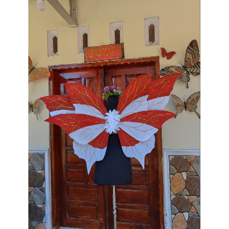 KOSTUM KARNAVAL FAIRYWINGS  SAYAP PERI MERAH PUTIH