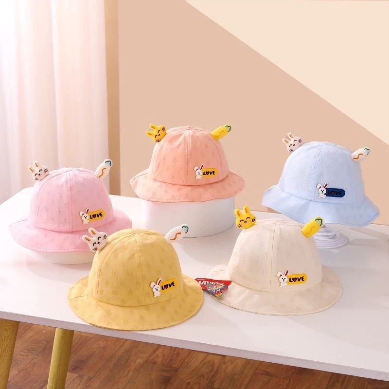 Topi Bucket Anak Perempuan Model Rabbitlove / Topi Anak wanita import