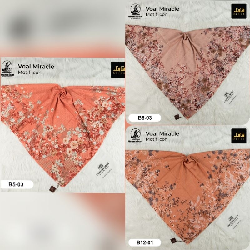 UMAMA SCARVES SCARF JILBAB HIJAB SEGIEMPAT MOTIF MIRACLE MOTIF ICON SEGI4 BUNGKUS POUCH
