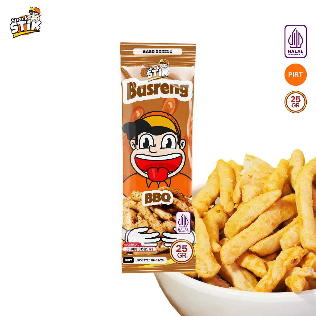 

Snack Stik Basreng BBQ Cemilan 25gr