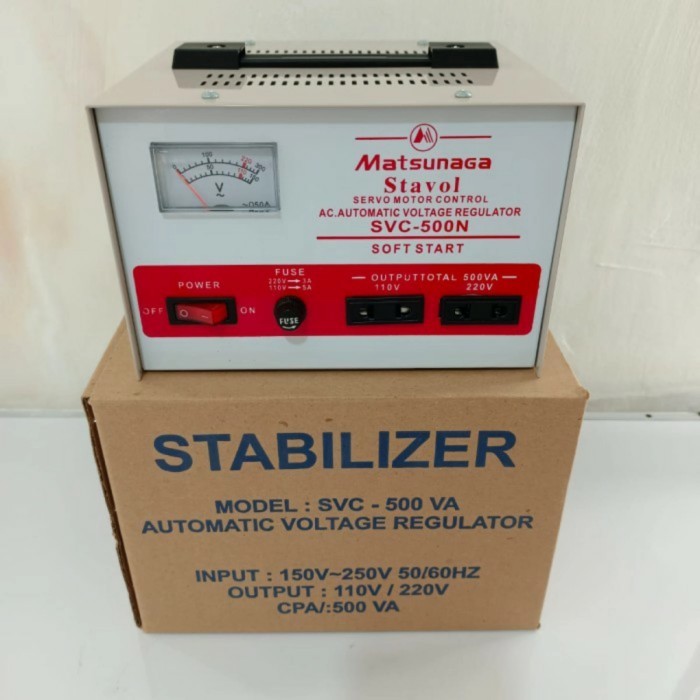 Stavolt Matsunaga SVC-500N - Stabilizer Listrik Matsunaga 500 watt