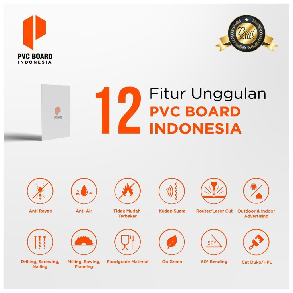 PVC Board Lembaran 5mm Hitam Ukuran 122x244cm PVC Foam Board