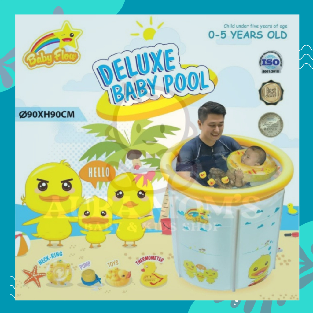 Baby Flow Deluxe Baby Swimming Pool Kolam Spa Bayi Jumbo 90 X 90