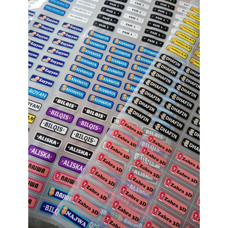 

Stiker Nama Baju