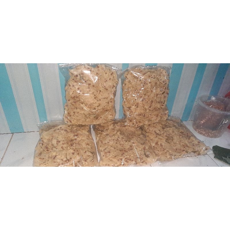 

peyek kemasan plastik berat 1/2kg