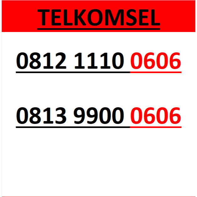 nomor cantik simpati telkomsel seri 0606 murah lengkap w1100