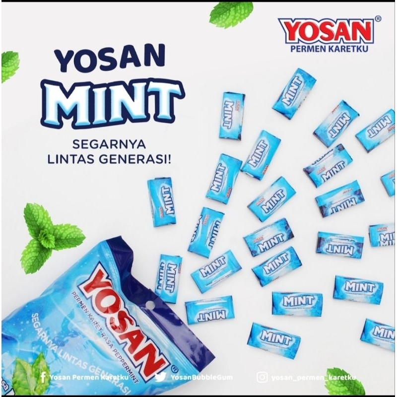 

PERMEN KARET MINT YOSAN 1 SAK ISI 40PCS