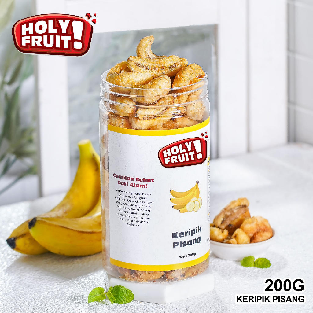 

HOLYFRUIT KERIPIK BUAH PISANG 200 GRAM ASLI BUAH PISANG KERIPIK SNACK FRUIT ORIGINAL