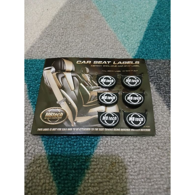 Emblem Logo MBtech/Logo Karet MBtech Original Premium, Logo Emblem Sarung Jok Motor & Mobil
